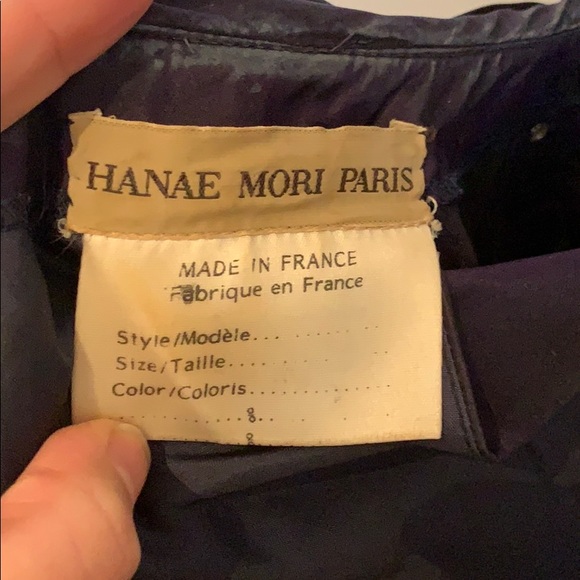 1980s Vintage Hanae Mori Paris Taffeta Dress - Picture 6 of 6